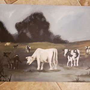 Original Acrylic "Moo Cows" (SOLD)